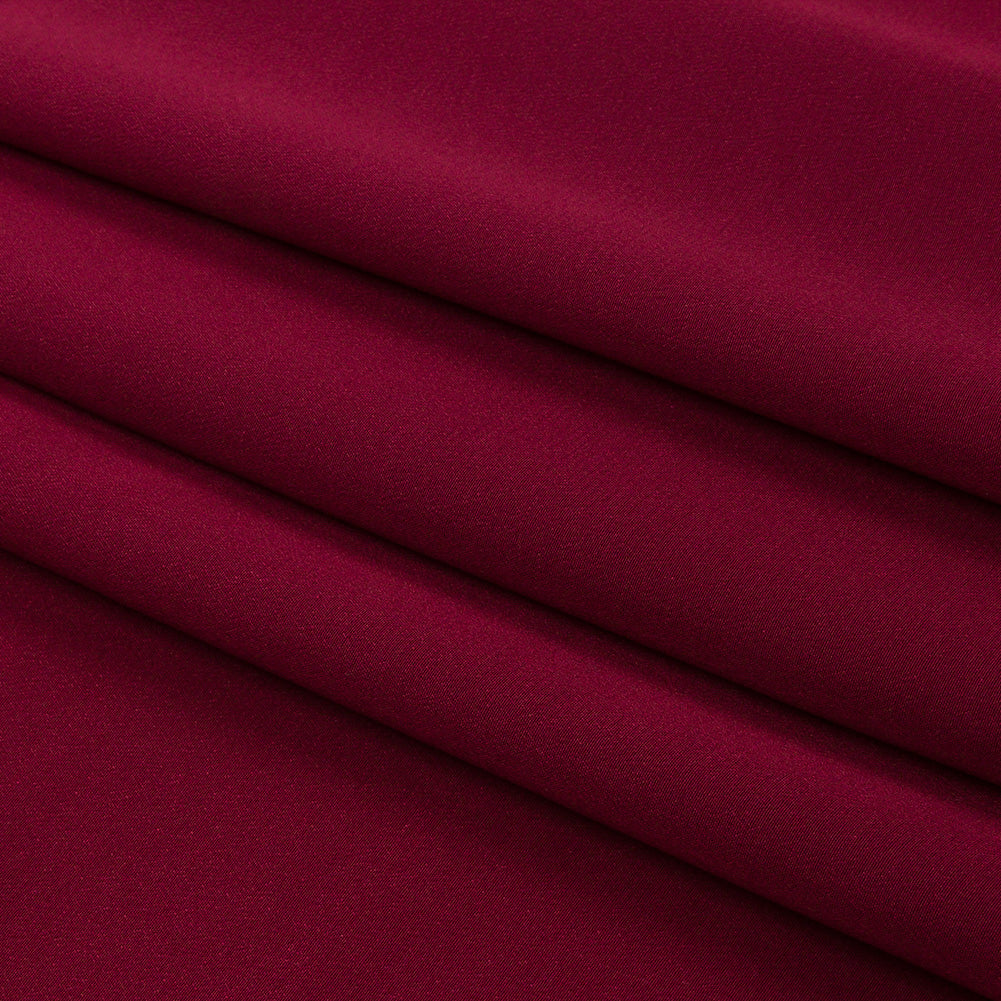 Silk Crepe de Chine - Maroon - Premium Collection - Folded