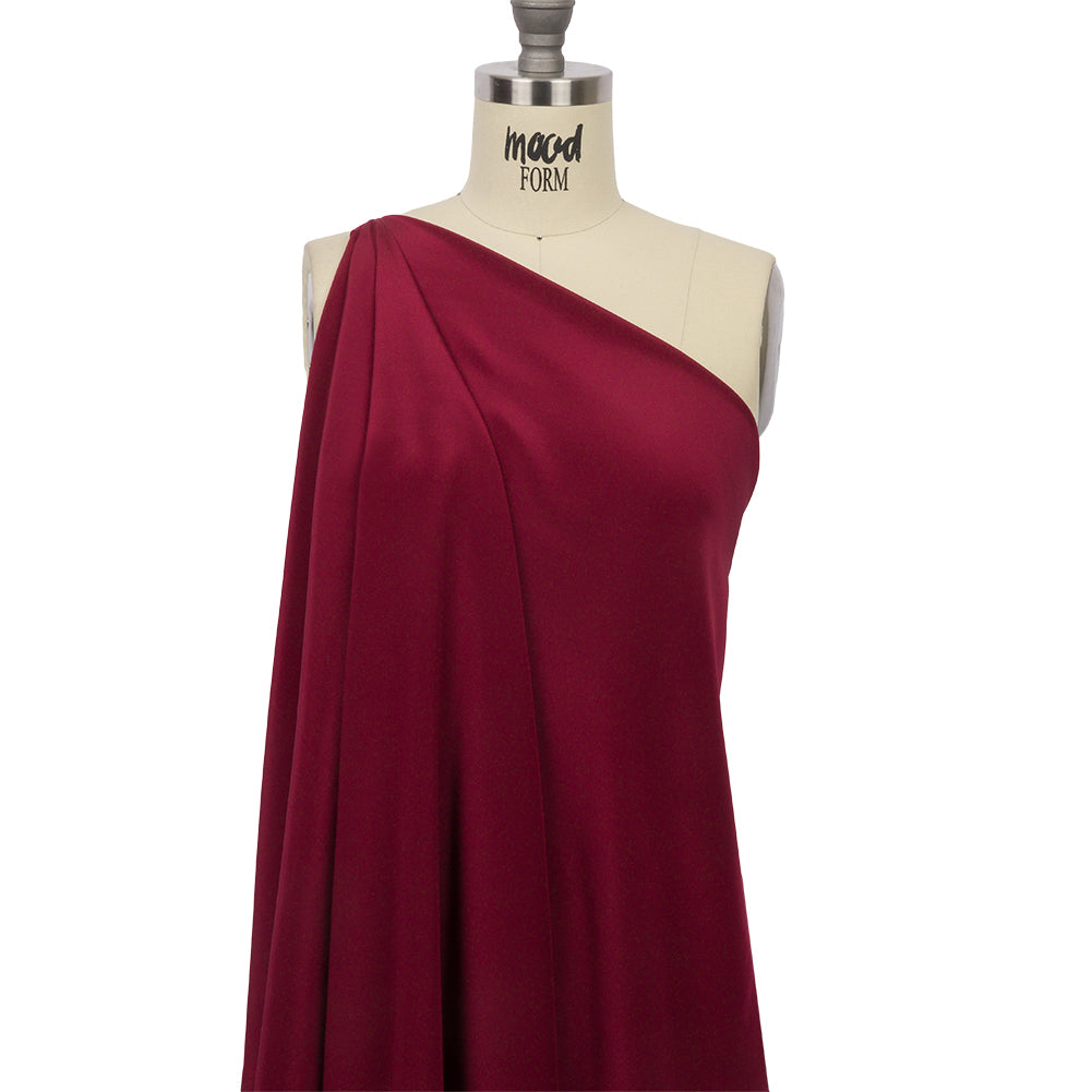 Silk Crepe de Chine - Maroon - Premium Collection - Drape