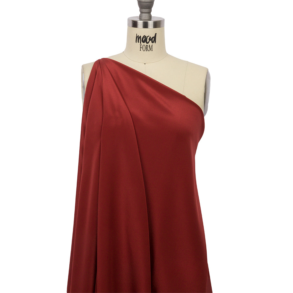 Silk Crepe de Chine - Mahogany - Premium Collection - Drape