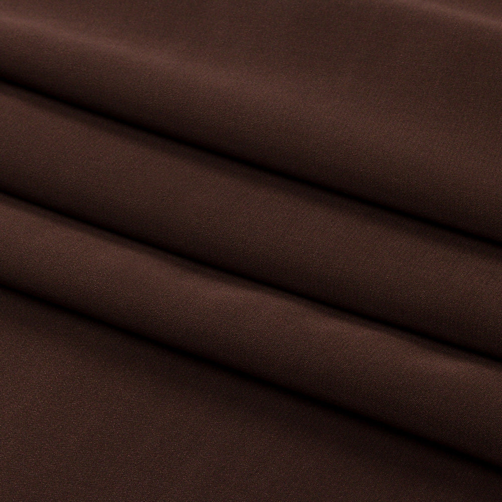 Silk Crepe de Chine - Dark Brown - Premium Collection - Folded