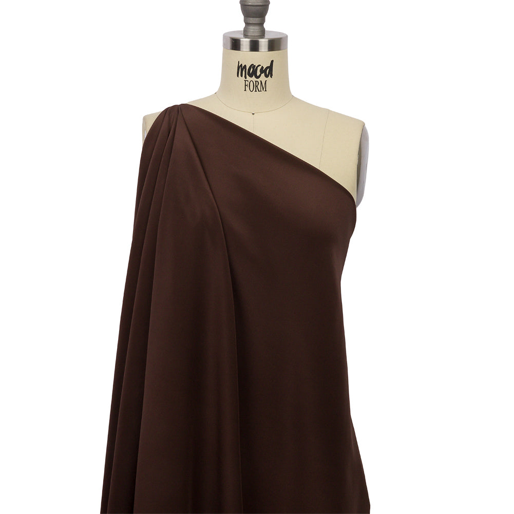 Silk Crepe de Chine - Dark Brown - Premium Collection - Drape