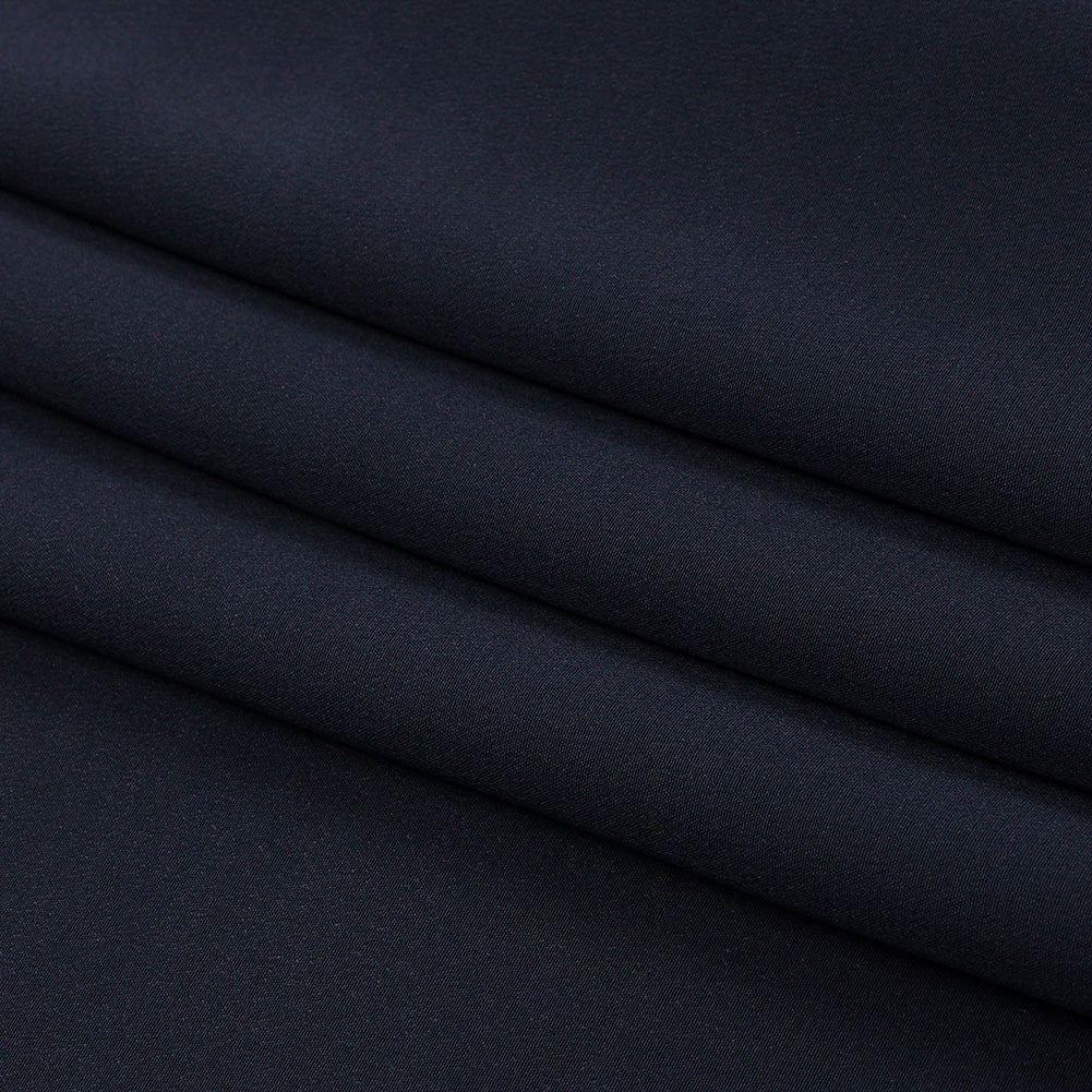 Silk Crepe de Chine - Midnight - Premium Collection - Folded