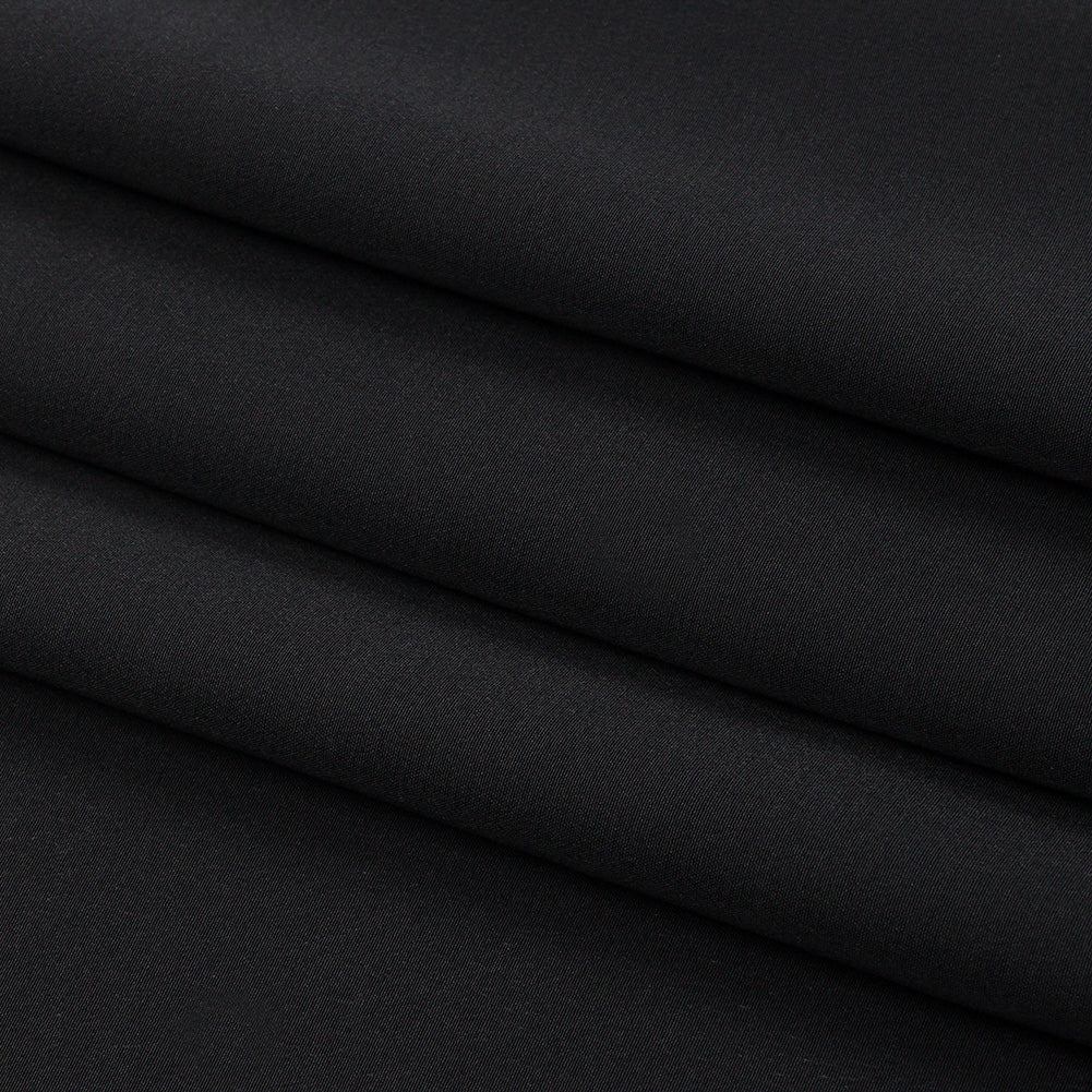 Silk Crepe de Chine - Black - Premium Collection - Folded