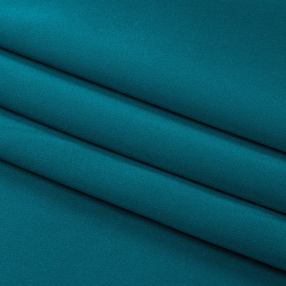 Silk Crepe de Chine - Deep Teal - Premium Collection - Folded