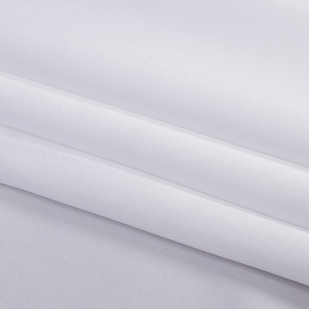 Stretch Silk Charmeuse - Bright White - Premium Collection - Folded