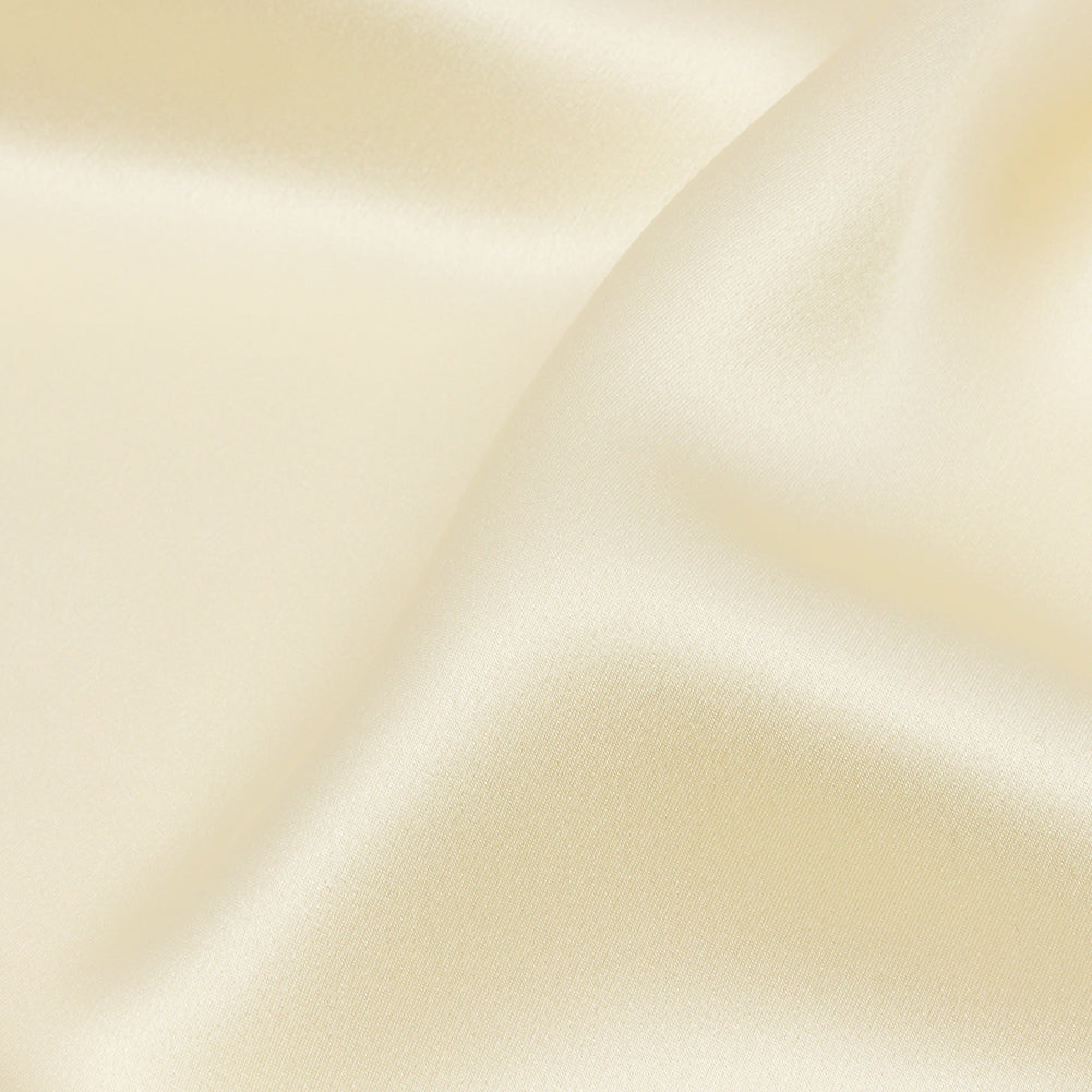 Stretch Silk Charmeuse - Pale Yellow - Premium Collection - Detail