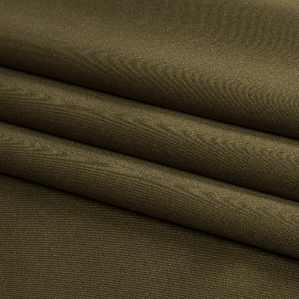 Stretch Silk Charmeuse - Olive Green - Premium Collection - Folded