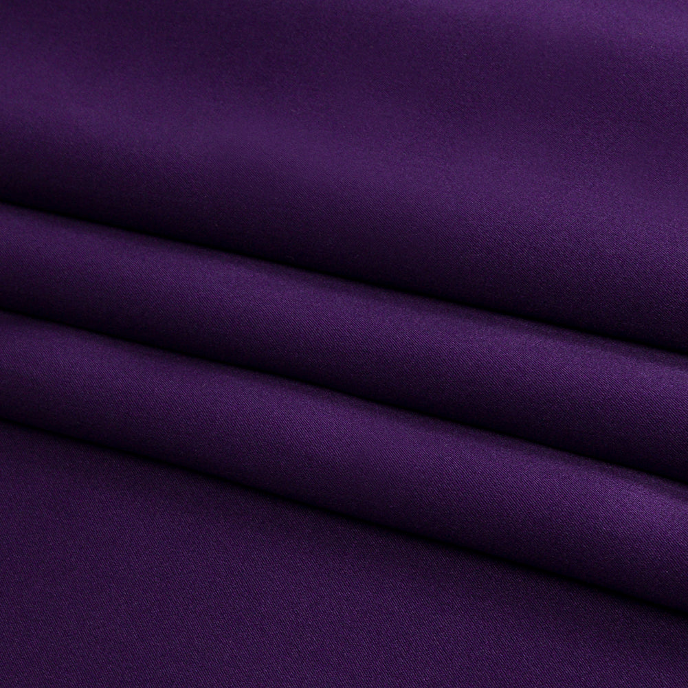 Stretch Silk Charmeuse - Grape - Premium Collection - Folded