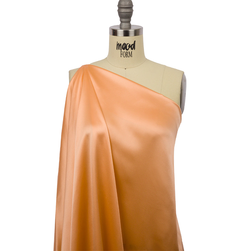 Stretch Silk Charmeuse - Peach - Premium Collection - Drape