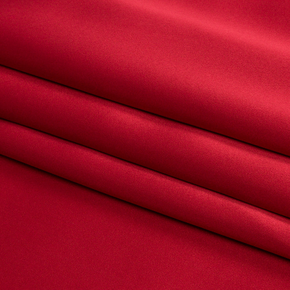 Stretch Silk Charmeuse - Tango Red - Premium Collection - Folded