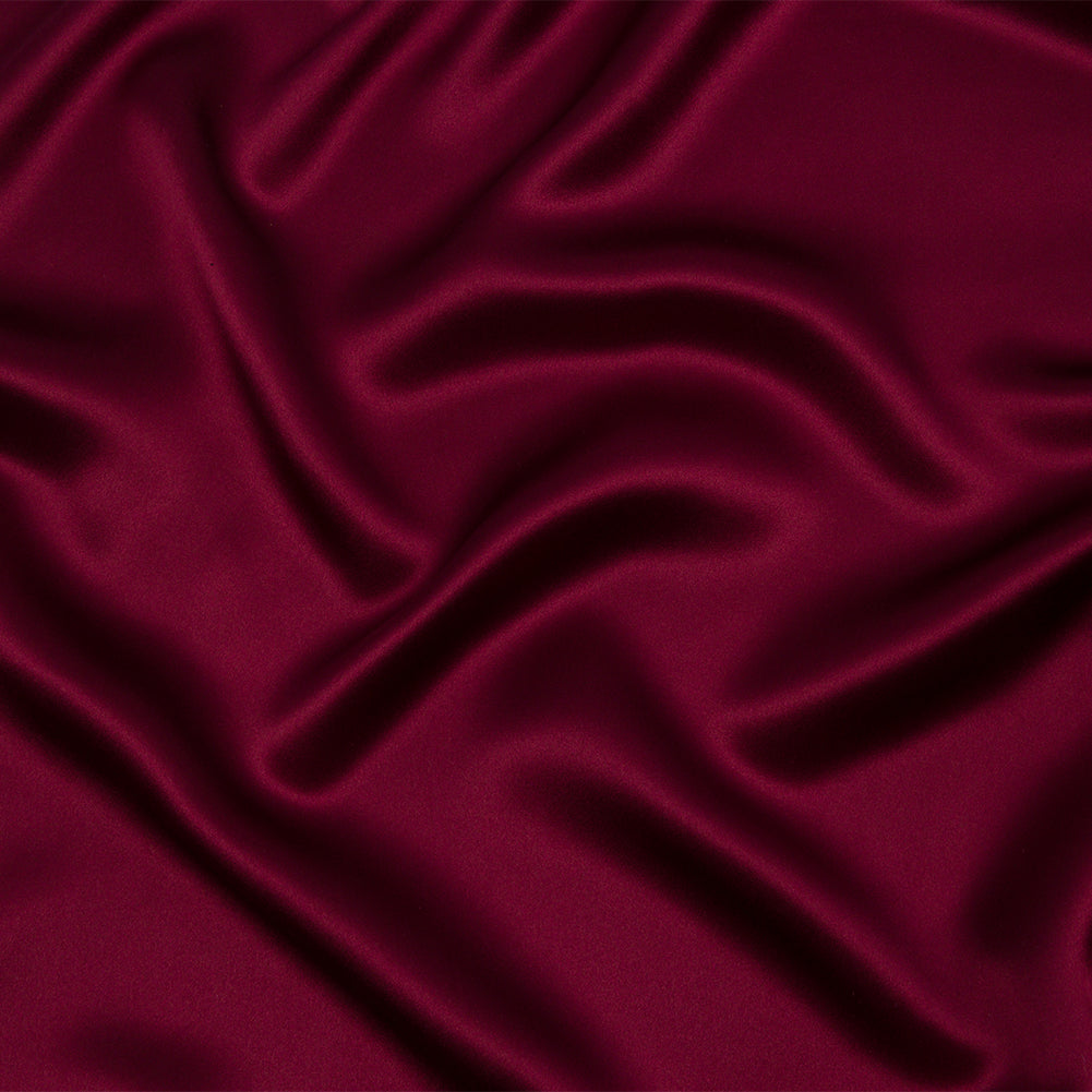 Stretch Silk Charmeuse - Maroon - Premium Collection