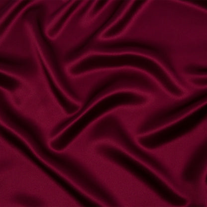 Stretch Silk Charmeuse - Maroon - Premium Collection