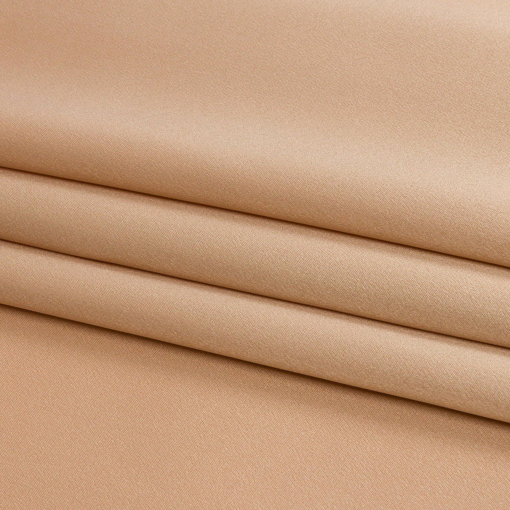 Stretch Silk Charmeuse - Toasted - Premium Collection - Folded