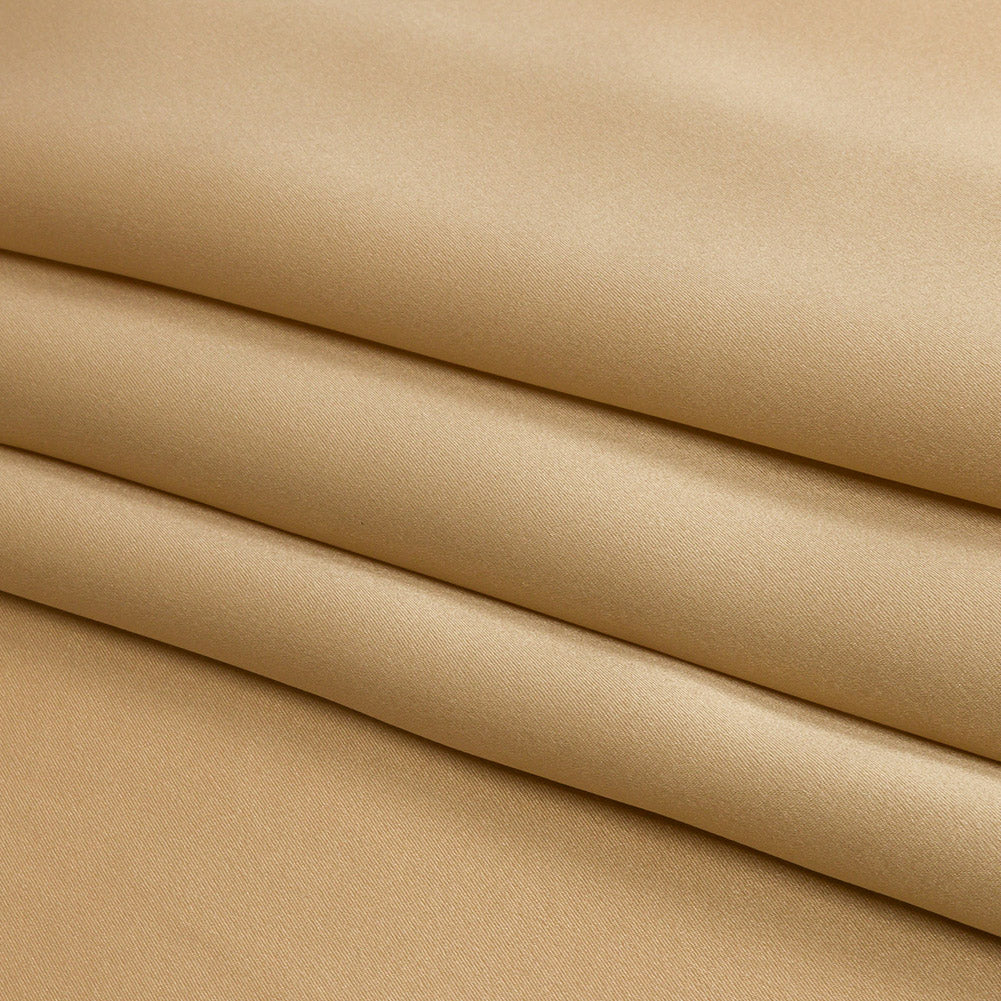 Stretch Silk Charmeuse - Latte - Premium Collection - Folded