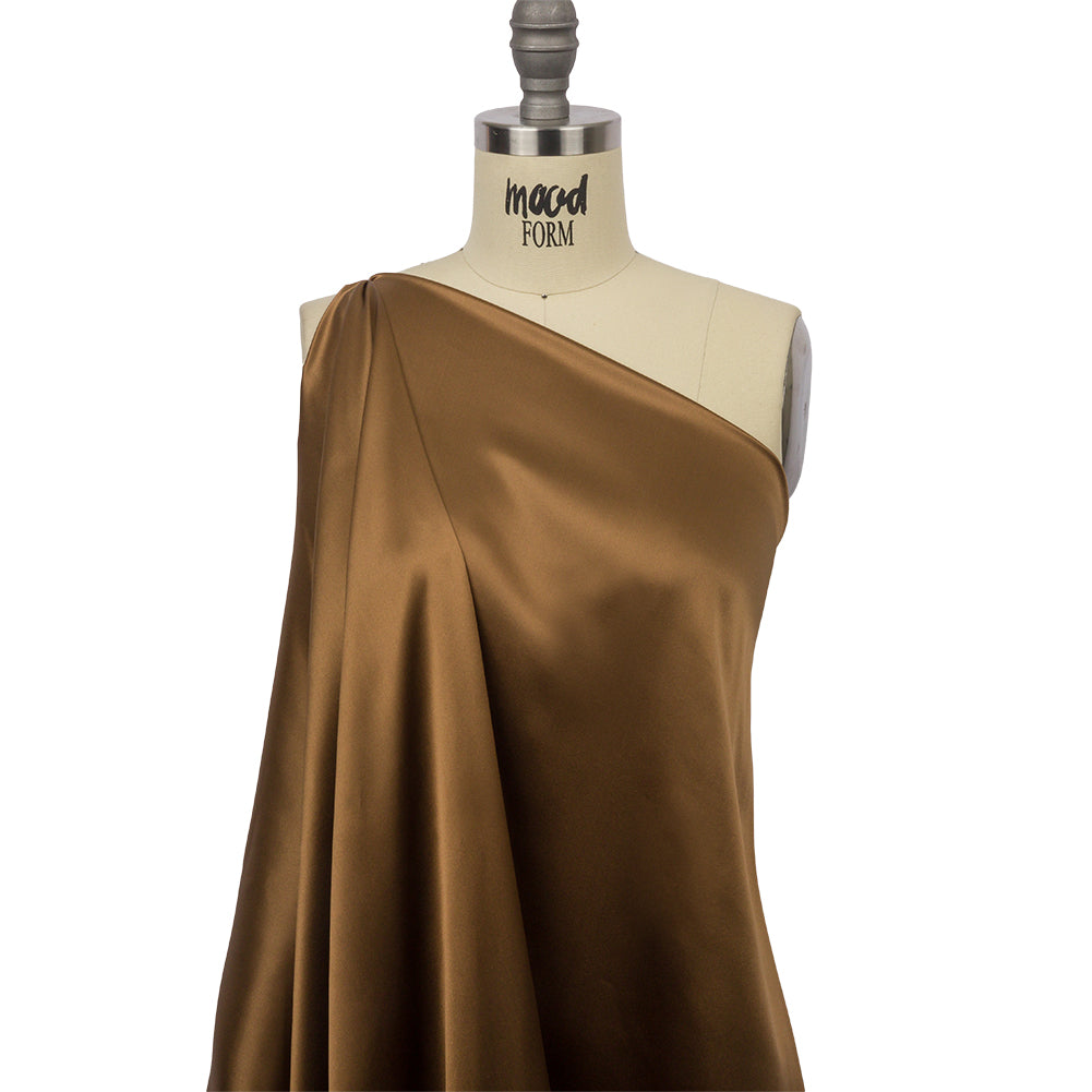 Stretch Silk Charmeuse - Dark Olive - Premium Collection - Drape