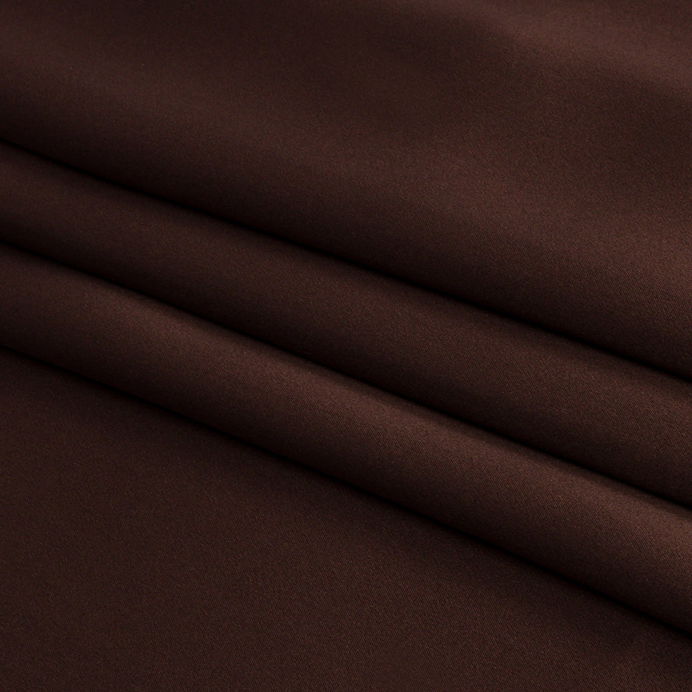 Stretch Silk Charmeuse - Dark Brown - Premium Collection - Folded