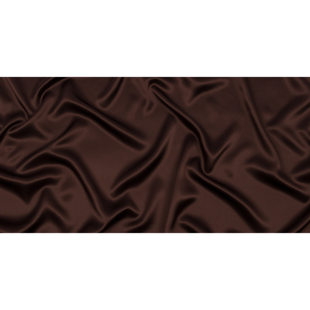 Stretch Silk Charmeuse - Dark Brown - Premium Collection - Full