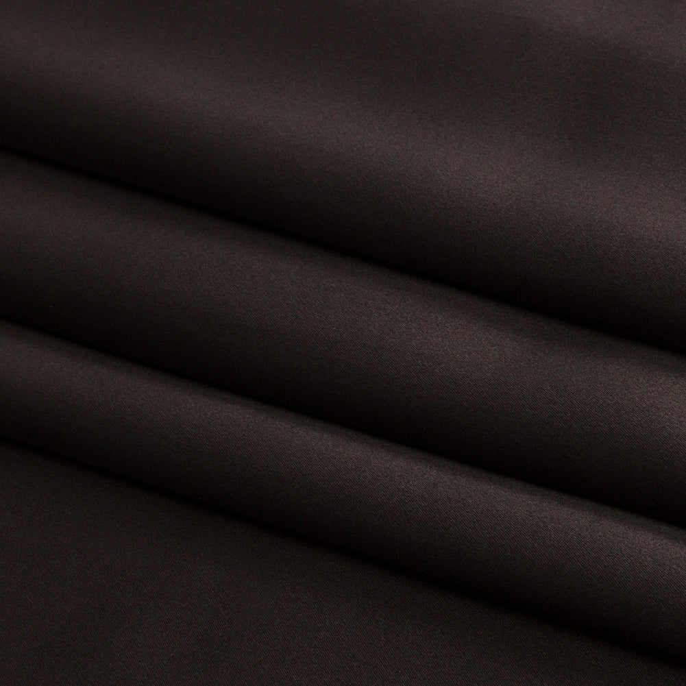 Stretch Silk Charmeuse - Deep Charcoal - Premium Collection - Folded