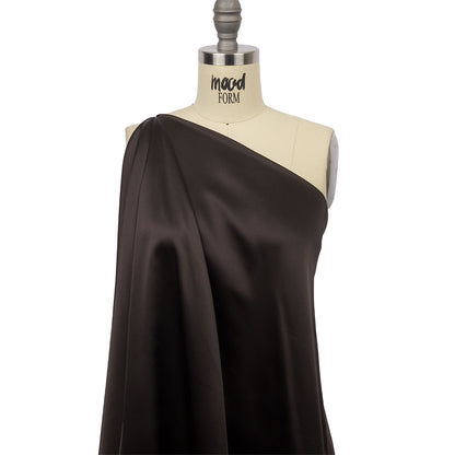 Stretch Silk Charmeuse - Deep Charcoal - Premium Collection