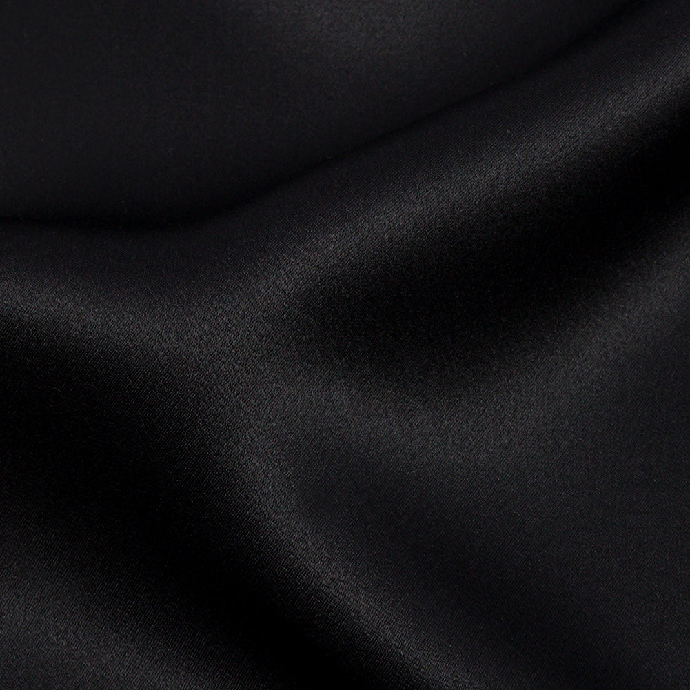 Stretch Silk Charmeuse - Black - Premium Collection - Detail