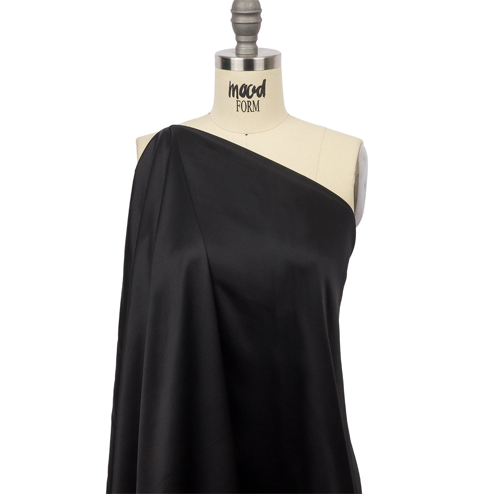 Stretch Silk Charmeuse - Black - Premium Collection - Drape