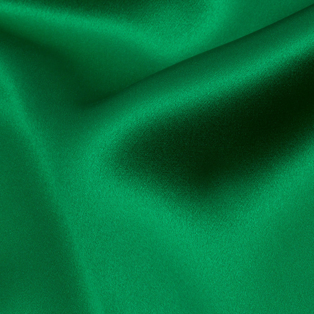 Stretch Silk Charmeuse - Kelly Green - Premium Collection - Detail