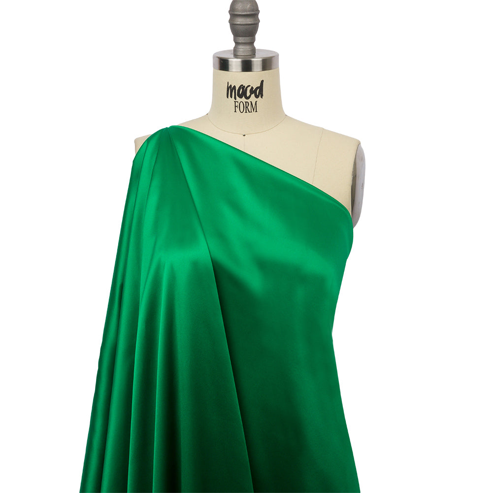 Stretch Silk Charmeuse - Kelly Green - Premium Collection - Drape
