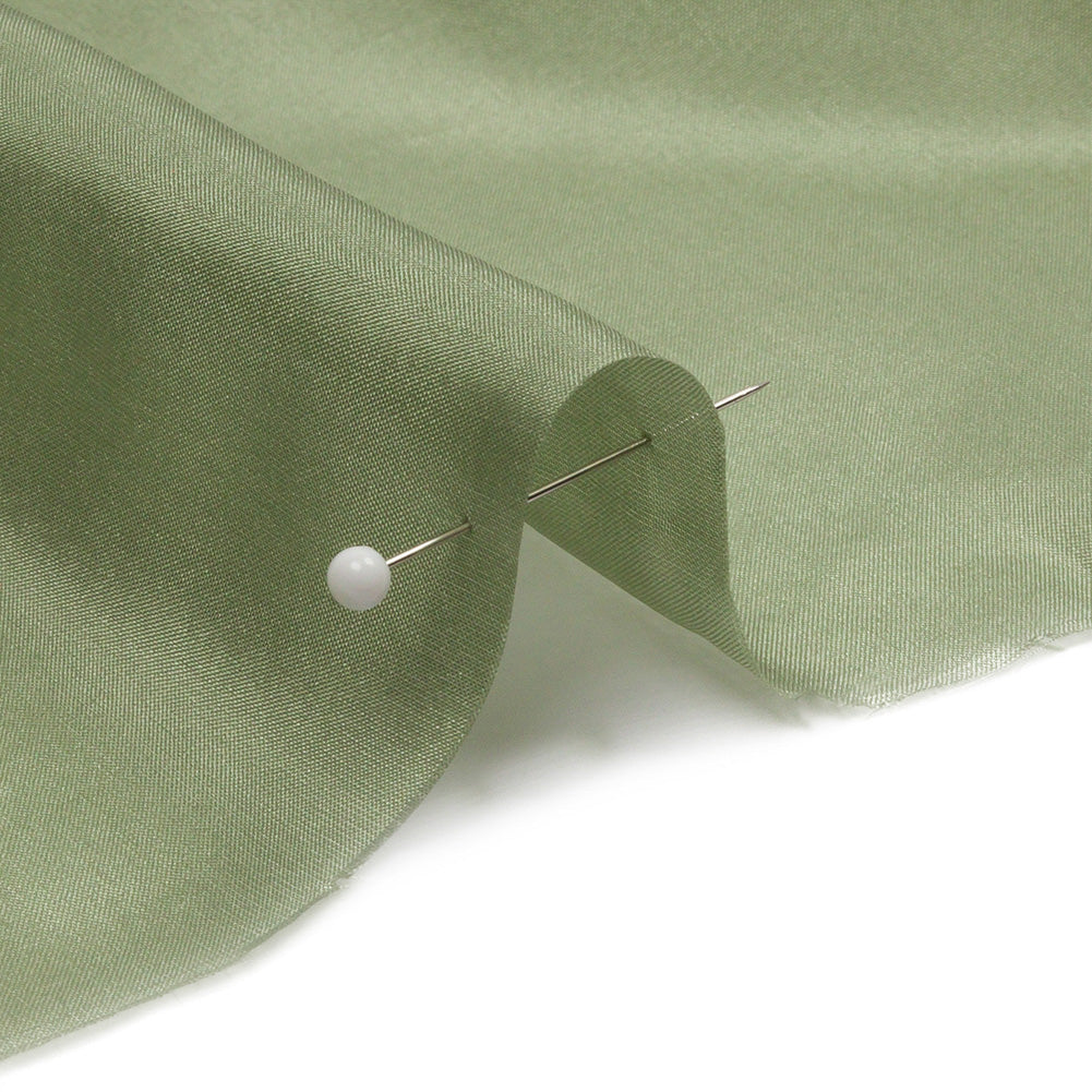 China Silk/Silk Habotai - Oil Green - Premium Collection - Detail - Image 3 of 6