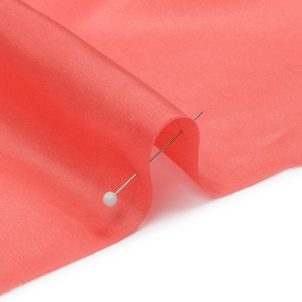 China Silk/Silk Habotai - Coral - Premium Collection - Detail