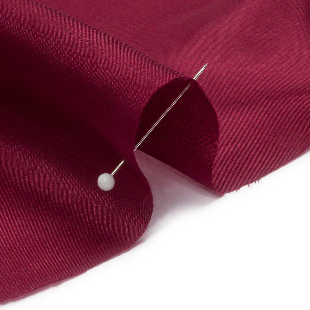 China Silk/Silk Habotai - Maroon - Premium Collection - Detail