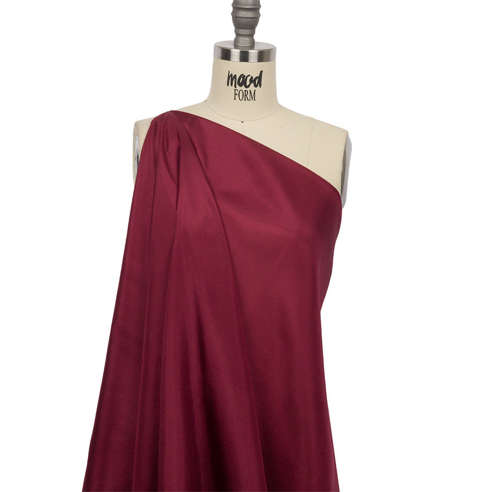 China Silk/Silk Habotai - Maroon - Premium Collection - Drape
