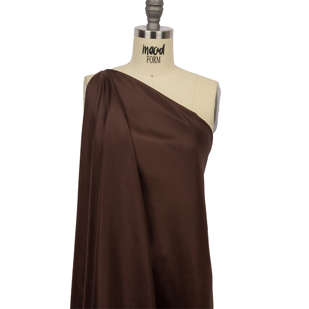 China Silk/Silk Habotai - Dark Brown - Premium Collection - Drape