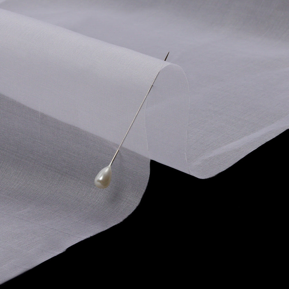 Silk Organza 44" - Bright White - Premium Collection - Detail