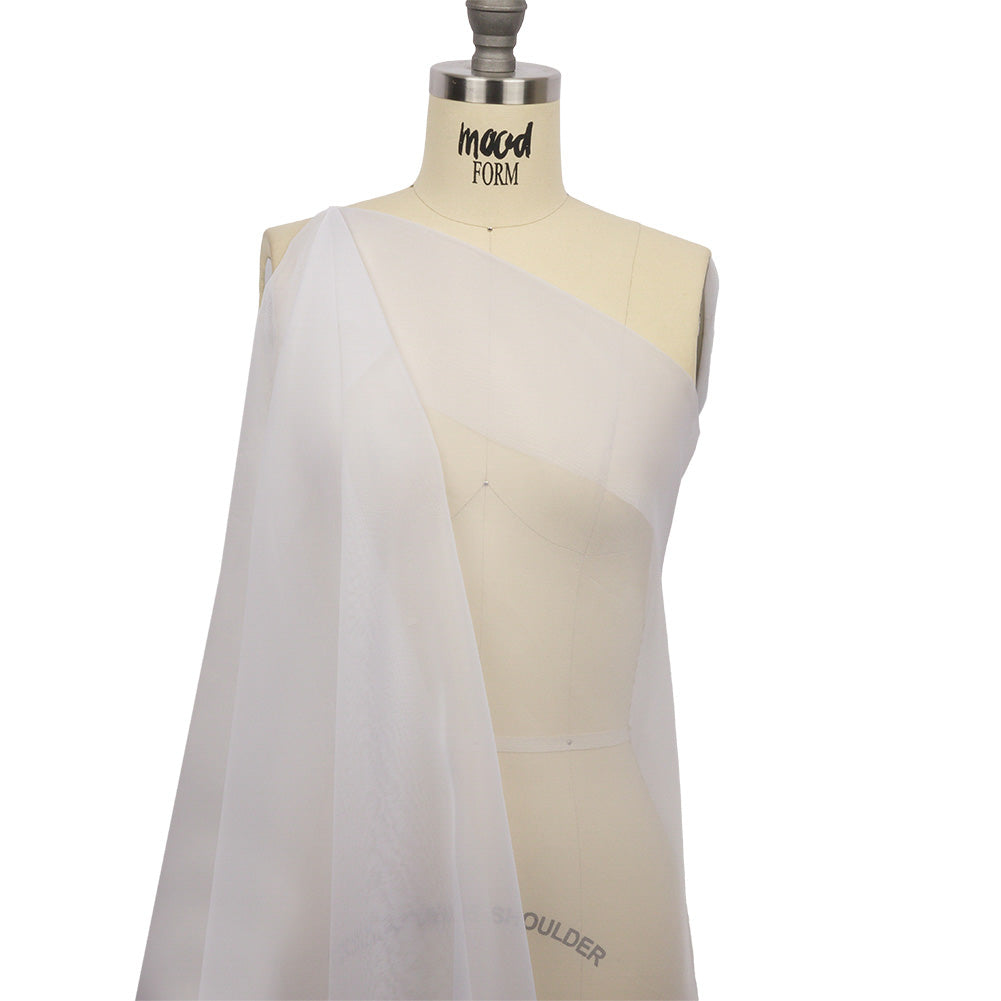 Silk Organza 44" - Bright White - Premium Collection - Drape