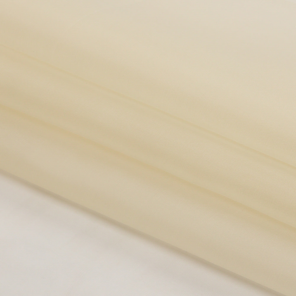 Silk Organza 44" - Pale Yellow - Premium Collection - Folded