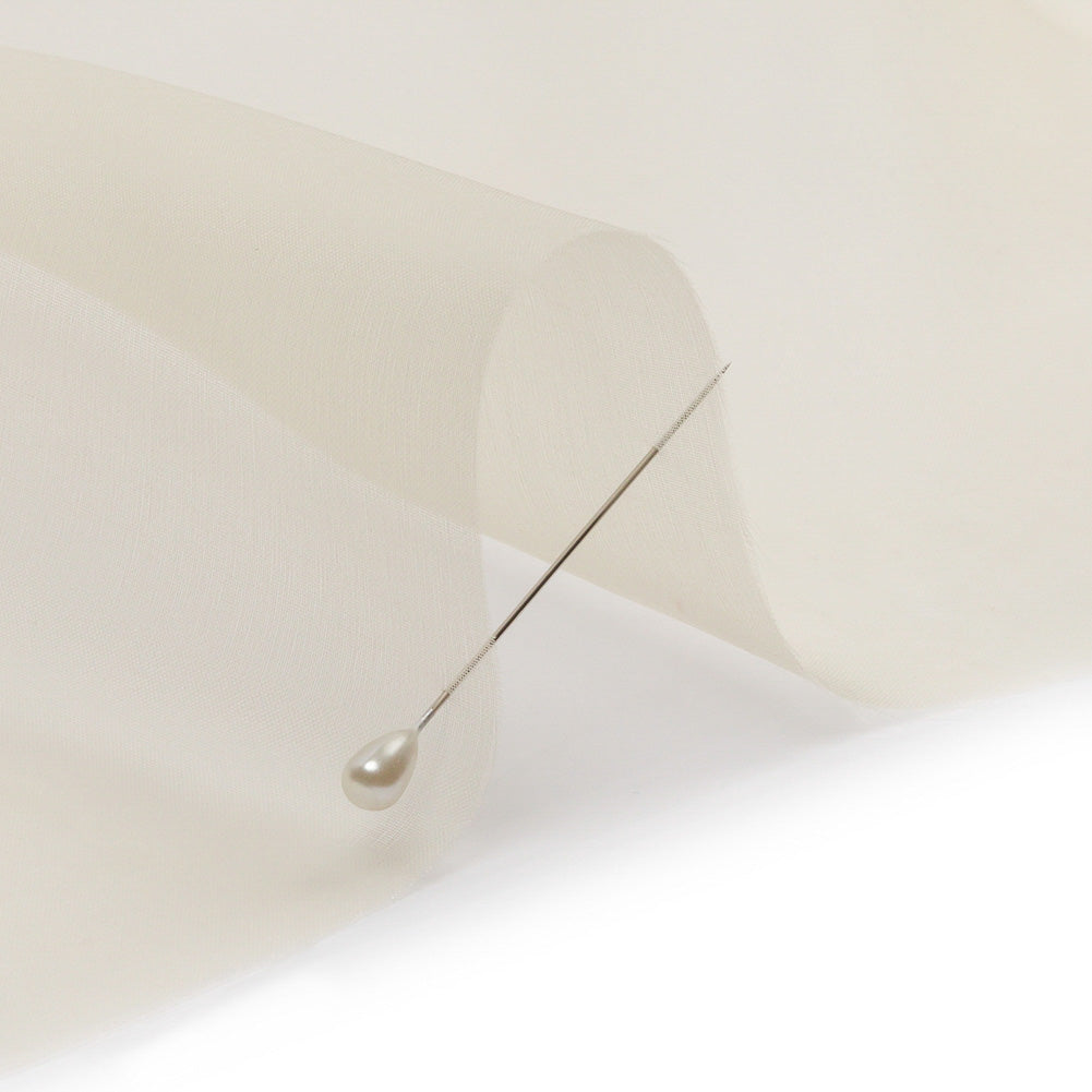 Silk Organza 44" - Pale Yellow - Premium Collection - Detail