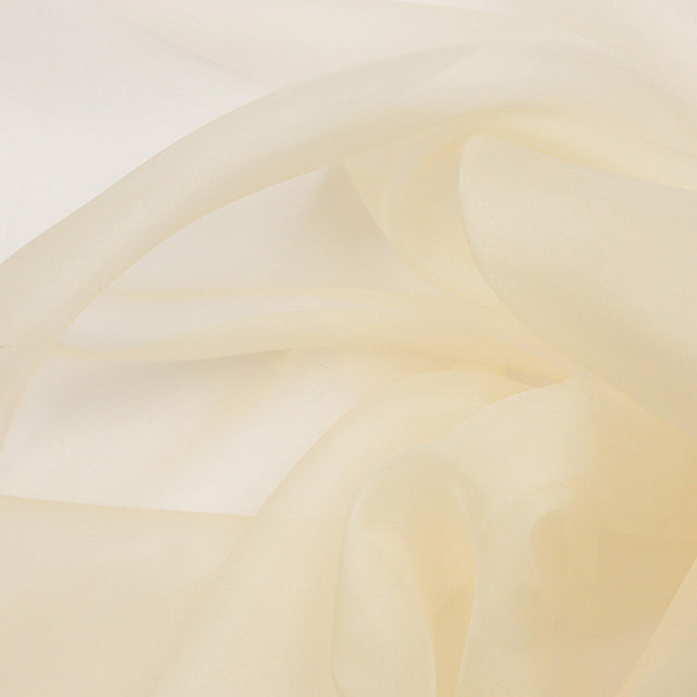 Silk Organza 44" - Pale Yellow - Premium Collection