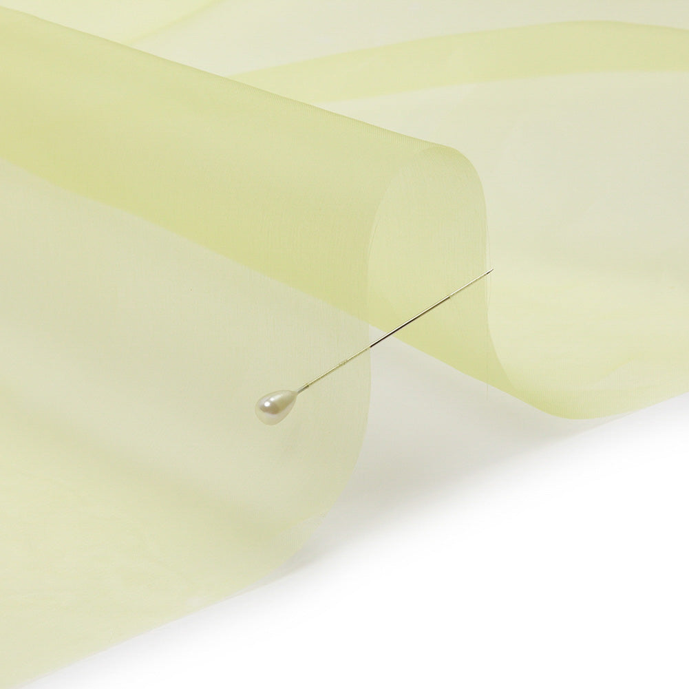 Silk Organza 44" - Sunny Lime - Premium Collection - Detail