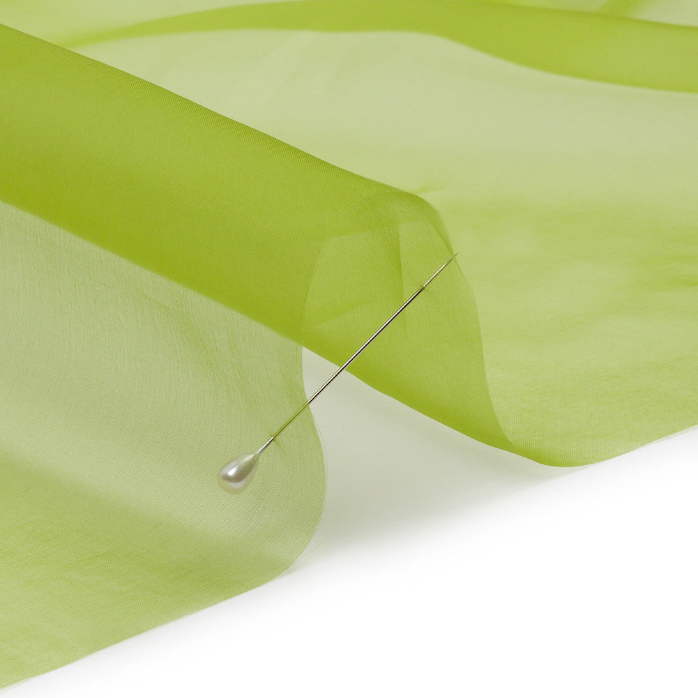 Silk Organza 44" - Peridot Green - Premium Collection - Detail