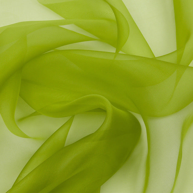 Silk Organza 44" - Peridot Green - Premium Collection