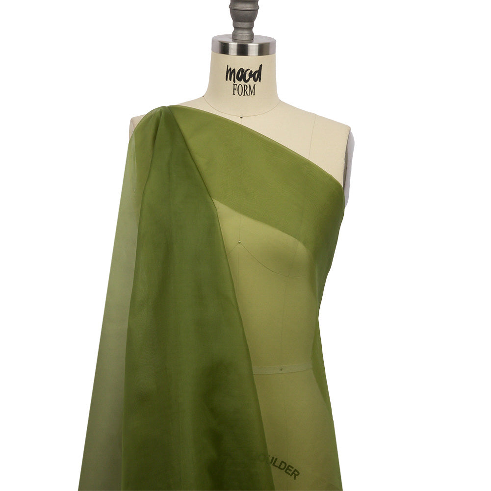 Silk Organza 44" - Pesto Green - Premium Collection - Drape