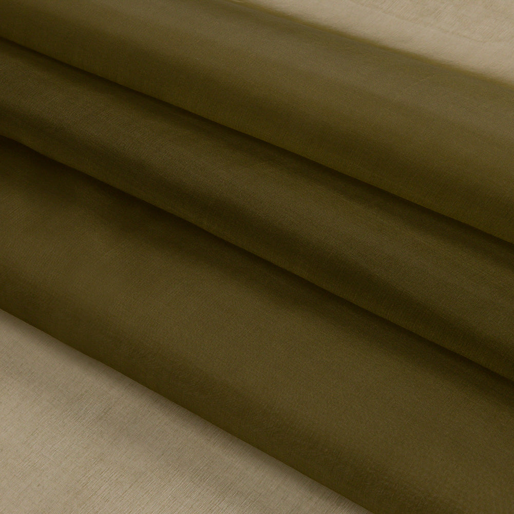 Silk Organza 44" - Olive Green - Premium Collection - Folded