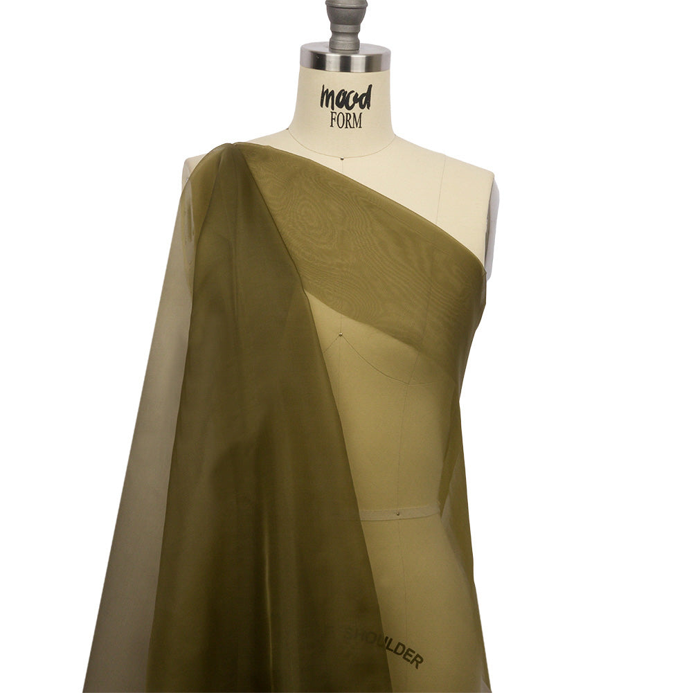 Silk Organza 44" - Olive Green - Premium Collection - Drape