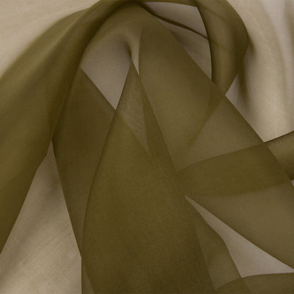 Silk Organza 44" - Olive Green - Premium Collection