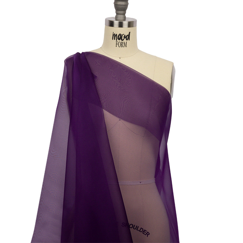 Silk Organza 44" - Grape - Premium Collection - Drape