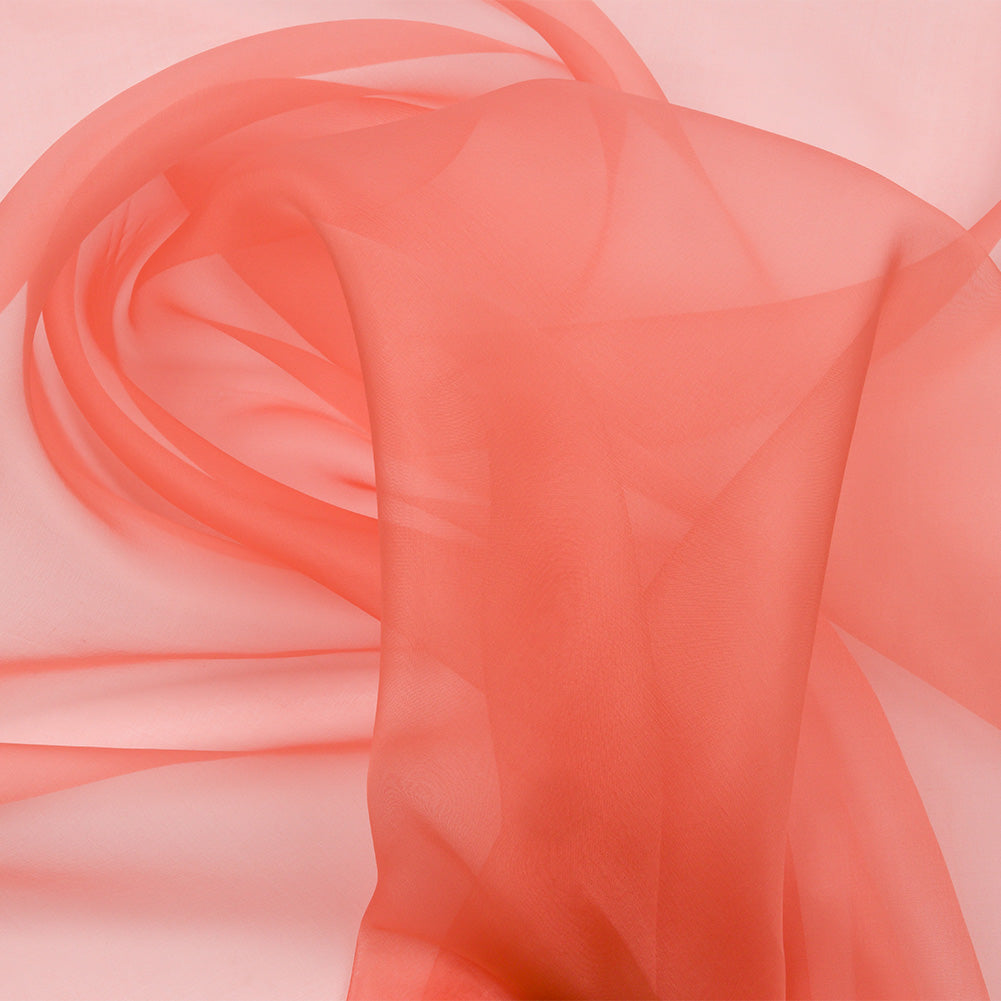 Silk Organza 44" - Coral - Premium Collection