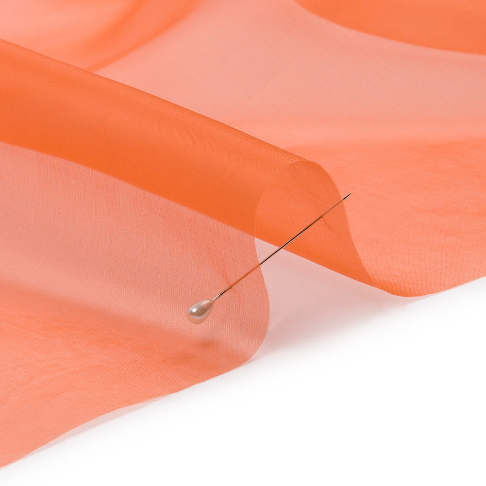 Silk Organza 44" - Burnt Orange - Premium Collection - Detail