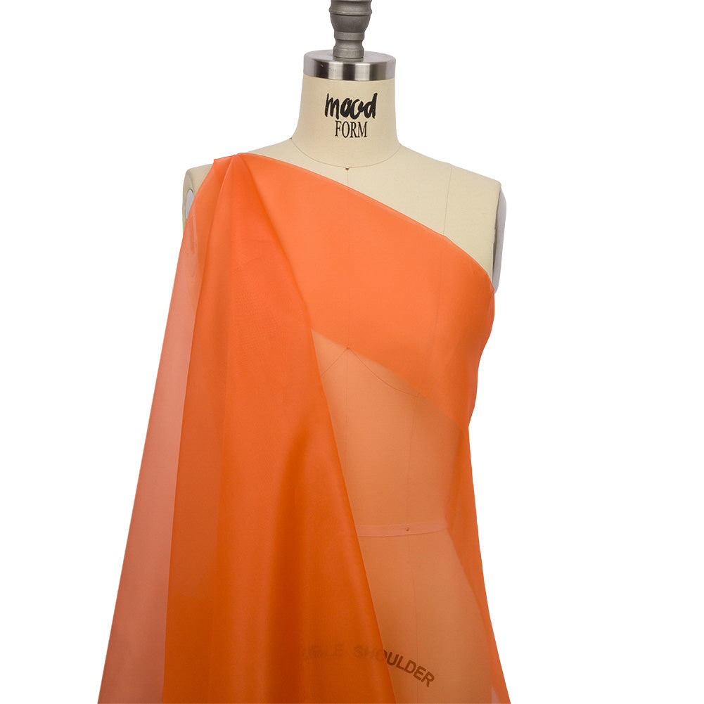 Silk Organza 44" - Burnt Orange - Premium Collection - Drape