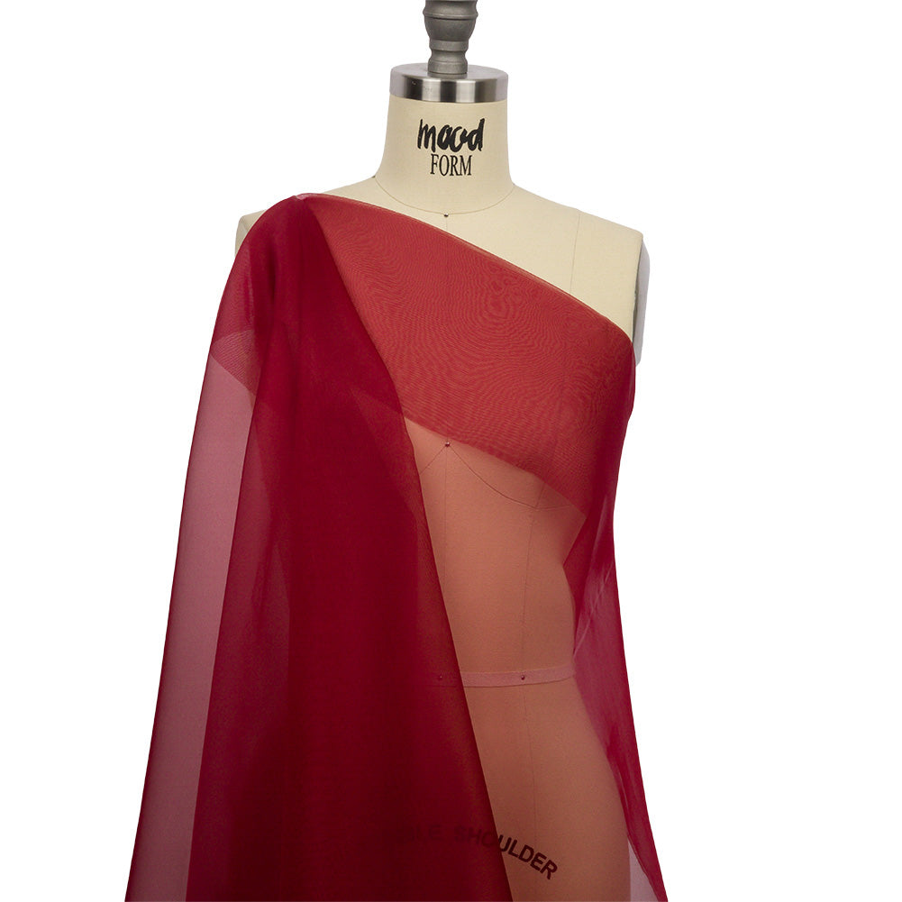 Silk Organza 44" - Chili Pepper - Premium Collection - Drape