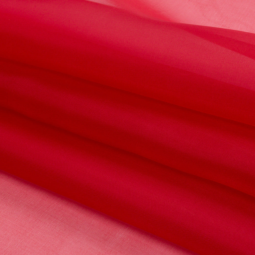 Silk Organza 44" - Tango Red - Premium Collection - Folded